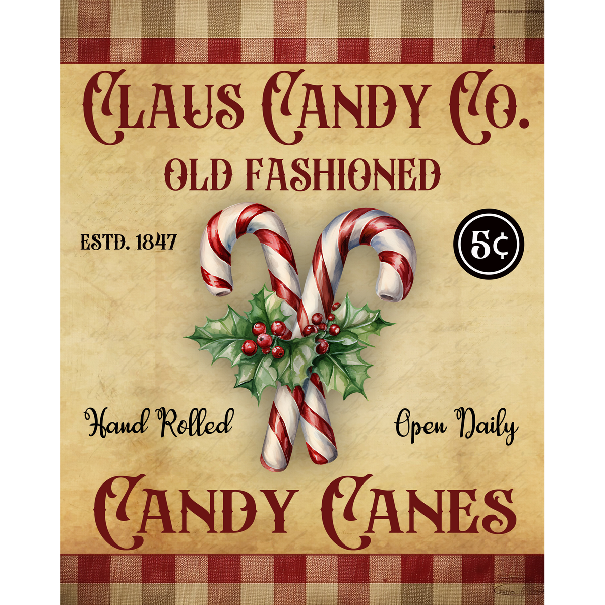 Candy Cane Co. Canvas