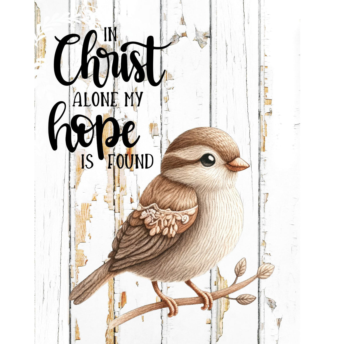 In Christ Spring Bird Fabric Canvas