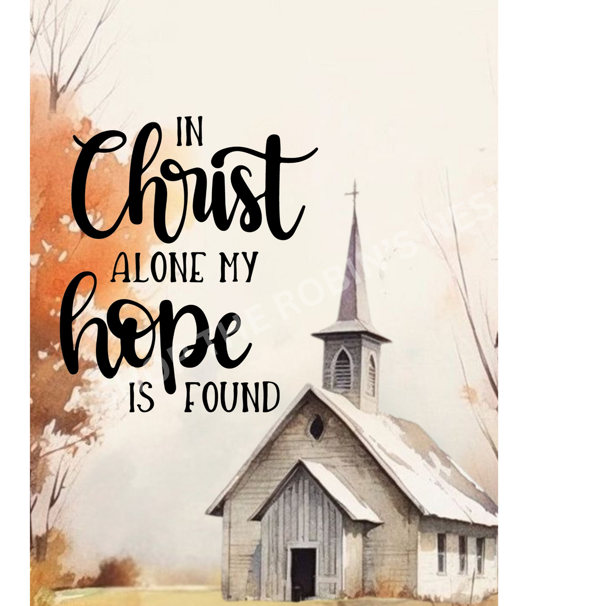 In Christ Alone Church Fabric Canvas