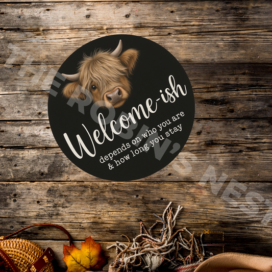 Welcome-Ish Highland Cow