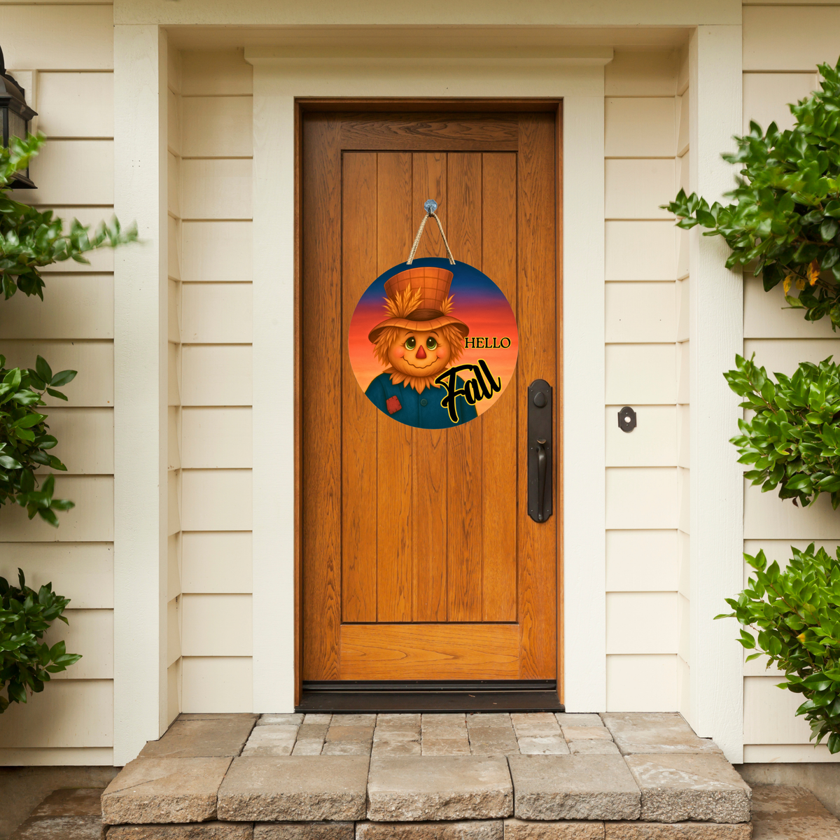 "Hello Fall" Scarecrow – Autumn Crafting Canvas for Door Hangers, Porch Signs & Wreath Accents