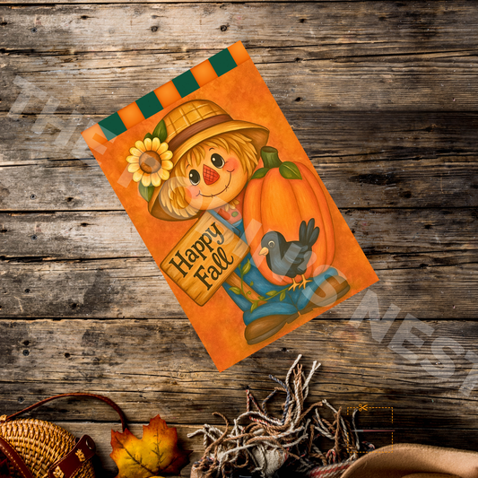 Happy Fall with Pumpkin – Personalizeable Canvas Cut for DIY Crafting, Autumn Décor & Craft Shows