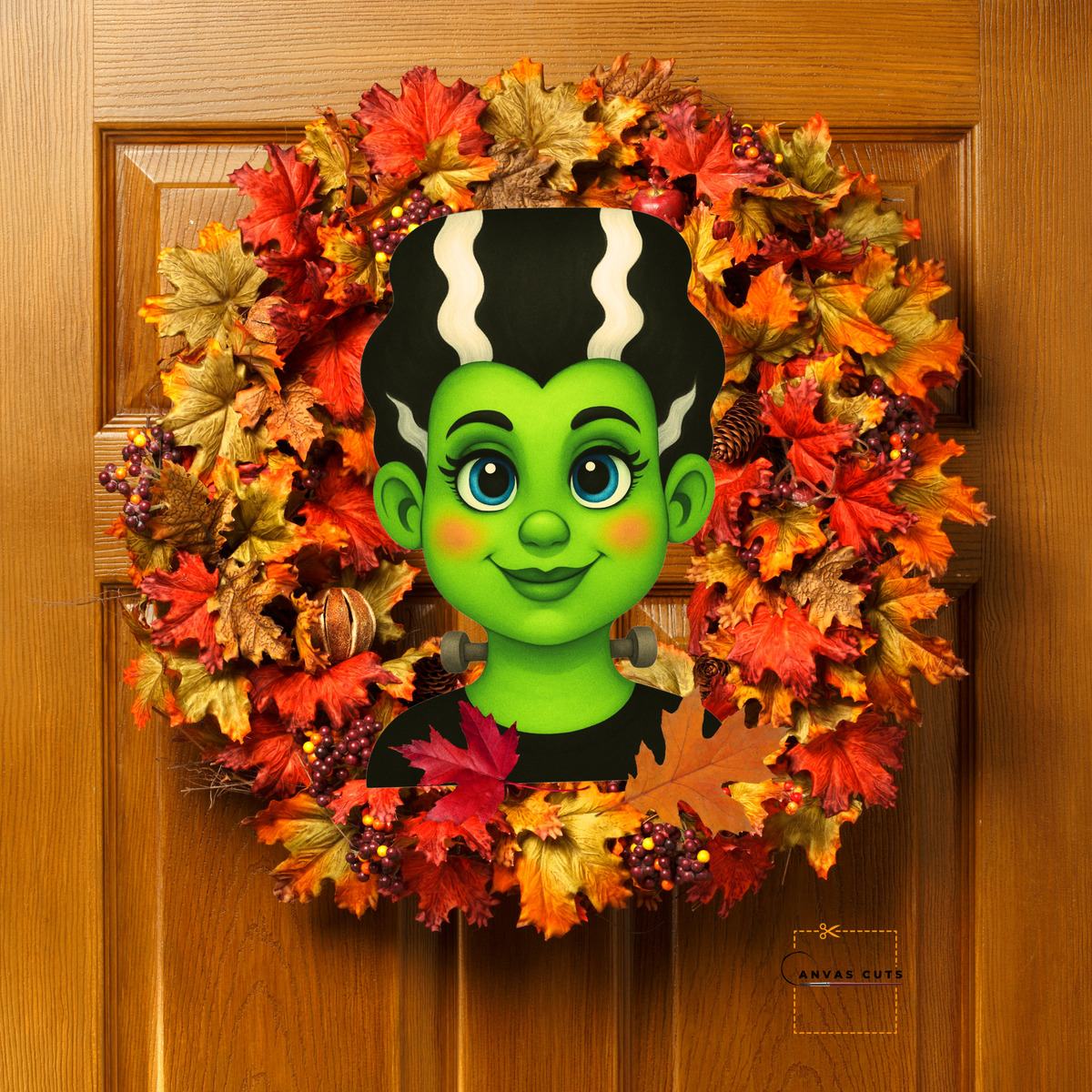 Mrs. Repulsa Frankenstein – Halloween Crafting Canvas for Door Hangers, Porch Signs & Market Decor