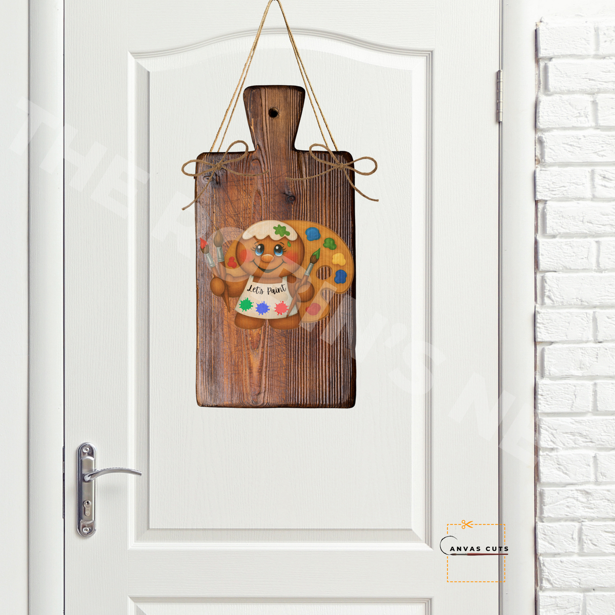 Let’s Paint Gingerbread – All-Season Craft Canvas for Signs, Door Hangers & Sweet Decor