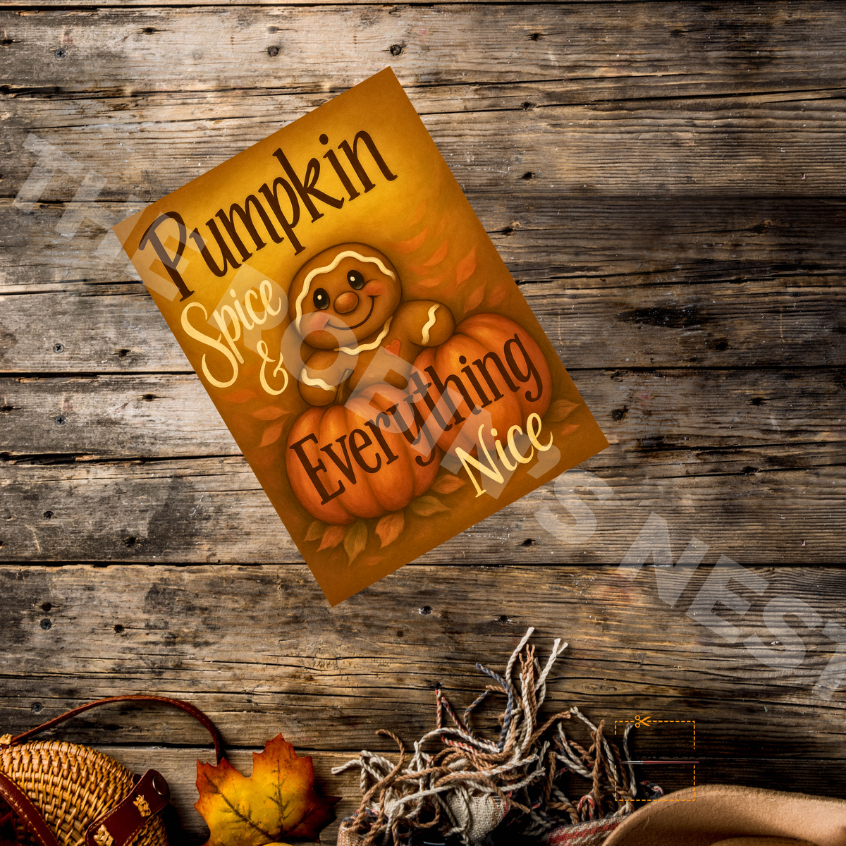 Gingerbread with Pumpkins "Pumpkin Spice and Everything Nice"