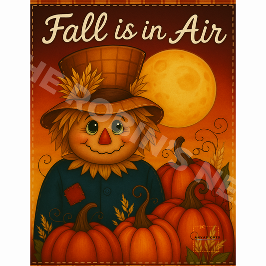 Fall is in the Air Scarecrow – DIY Canvas for Autumn Door Hangers & Rustic Crafts