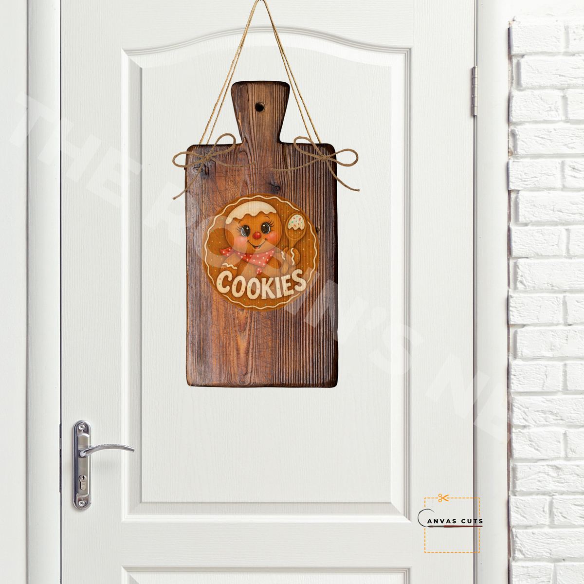 Gingerbread Cookies with Spoon  Printed Fine Art Canvas for DIY Crafting, Home Décor & Craft Shows
