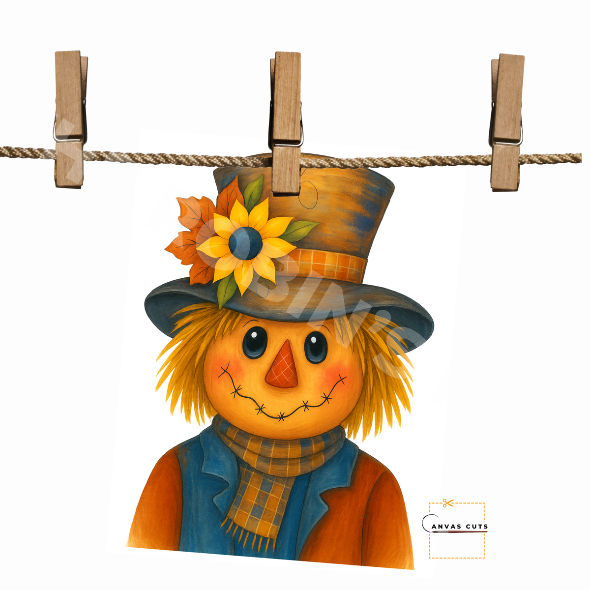 Spencer the Scarecrow – DIY Fall Canvas for Door Hangers & Craft Show Favorites