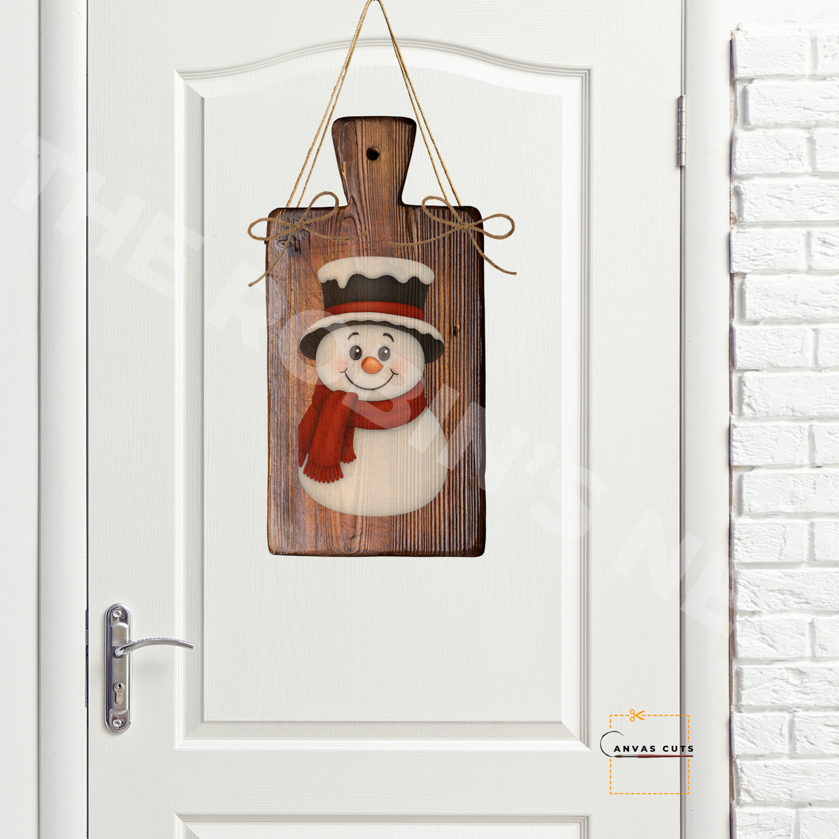 Peppermint the Snowman with Red Scarf