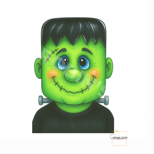Frankie – Halloween Craft Canvas (No Background) for Door Hangers & Wreath Accents