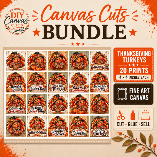 Thanksgiving Turkey Canvas Bundle - Craft Show Products - DIY Projects
