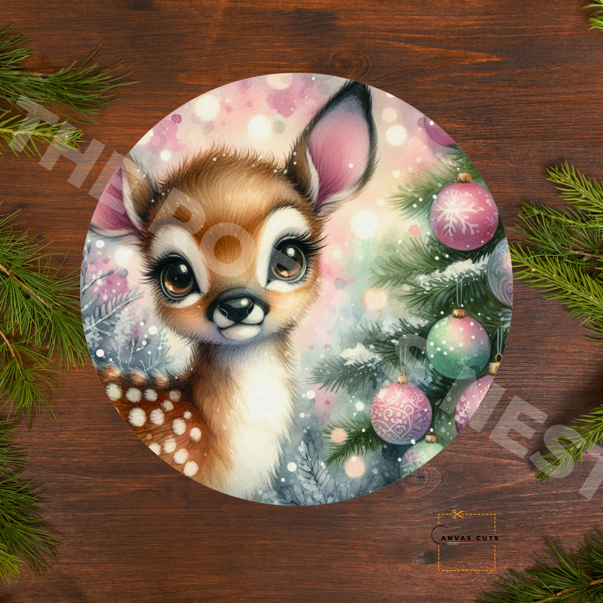 Bundle - 12" Rose Gold Christmas Reindeer Canvas - 10 pieces - DIY Project - Crafting